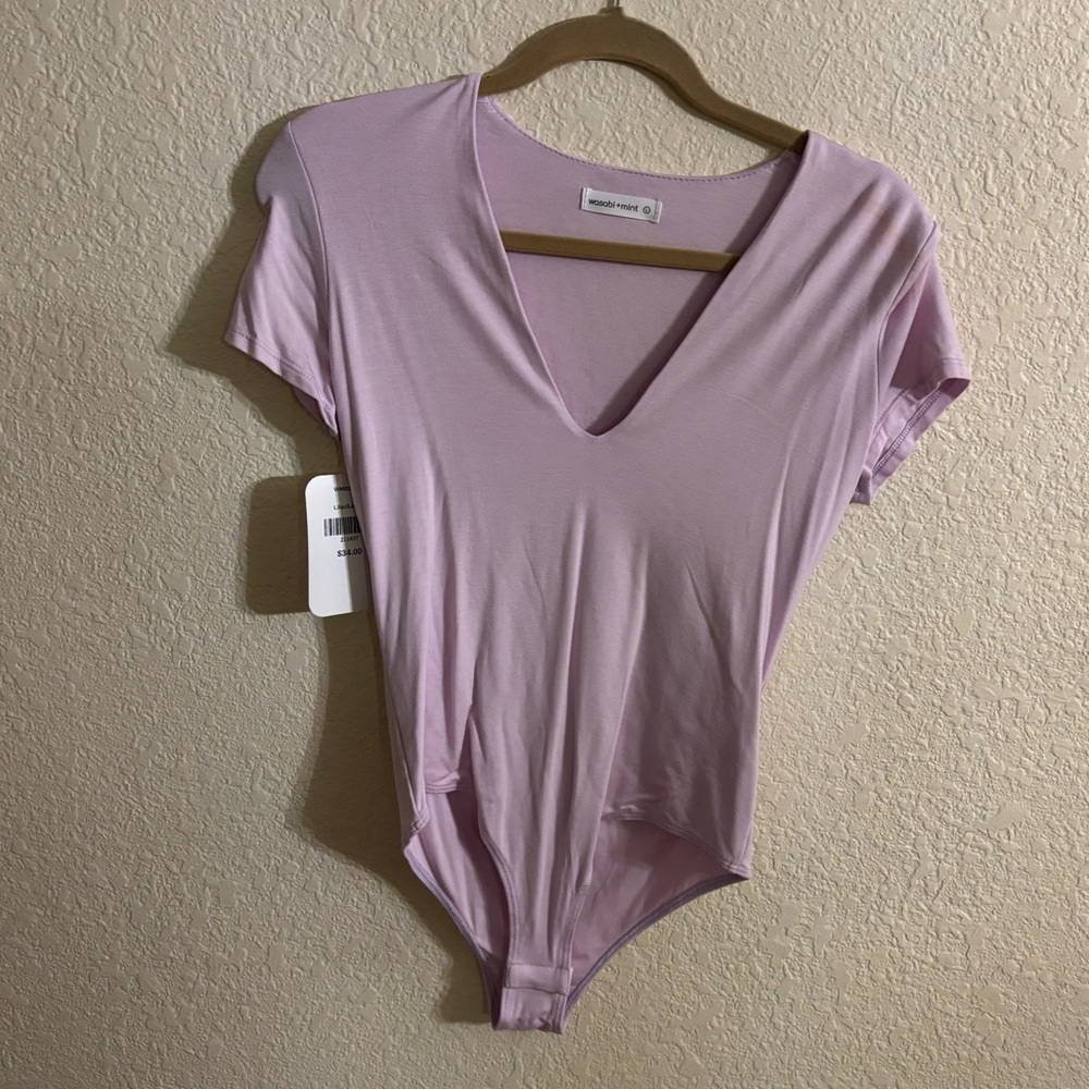Women’s Wasabi+Mint Lavender V-Neck Bodysuit